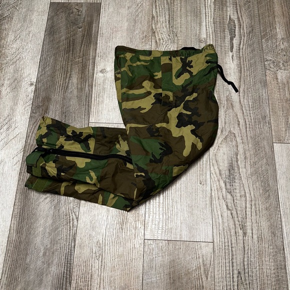 Vintage BDU US military army camo extended cold weather trousers pants S/M rain - Picture 11 of 11